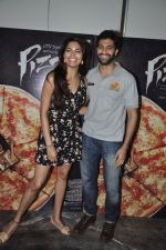 Akshay Oberoi, Parvathy Omanakuttan at Pizza film promotions in Chakala, Mumbai on 1st July 2014